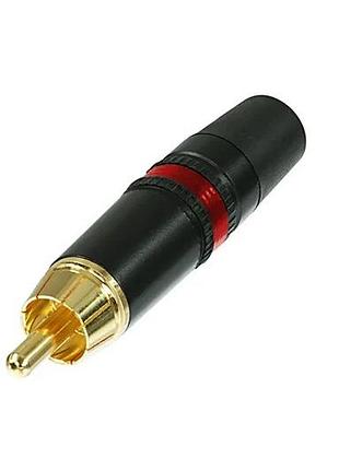 Кабельний штекер rca rean by neutrik nys373-2, червоне маркування