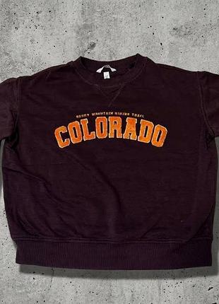 Бордово-коричневый свитшот h&amp;m «colorado»