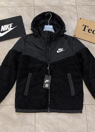 Куртка чоловіча nike тедді чорна