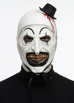 Маска клоуна арта из фильма "ужасающий" (terrifier) авс — реалистичная маска для хэллоуина и косплея