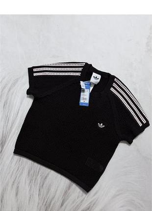Футболка жіноча adidas в'язана чорна