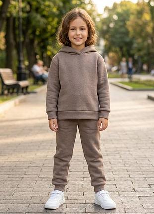 Утепленный костюм для девочки 7-8 лет 🔸 трьохнитка на флісі