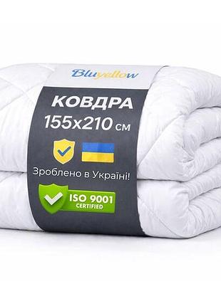 Одеяло зимнее bluyellow home 155х210 см, гипоаллергенное, плотность 300 г/м2, полуторное, oeko-tex, белое