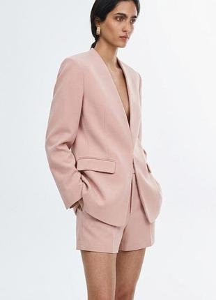 Костюм піджак та шорти ніжно-рожевий h&m edition m
