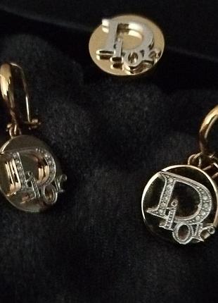 Комплект біжутерії жіночий christian dior золотистий