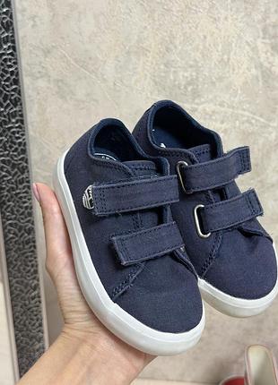 Кеди для дітей timberland сині на липучках