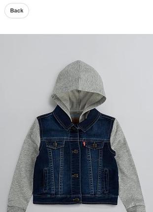 Куртка для дівчаток levi's джинсова з капюшоном