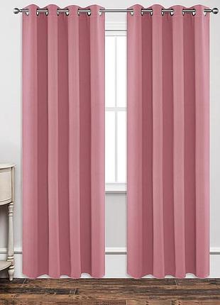 Шторы joydeco eyelet curtains 2 panels светонепроницаемые шторы с люверсами из 100% полиэстера