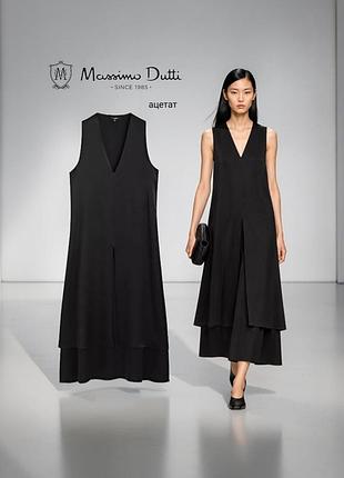 Massimo dutti нове сатинове плаття зі змішаного ацетату та віскози