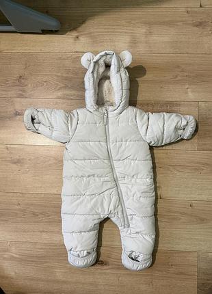 Зимовий комбінезон для немовля h&m молочний
