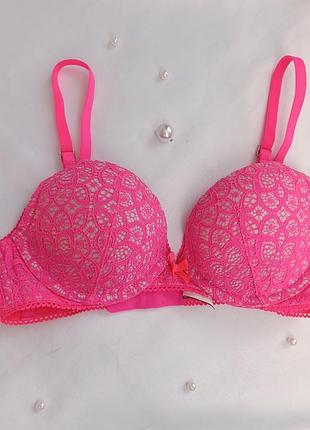 Кружевной яркий бюстгалтер из пуш-ап victoria's secret