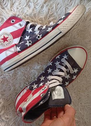 Кеди унісекс converse з принтом американського прапора, розмір 38.5