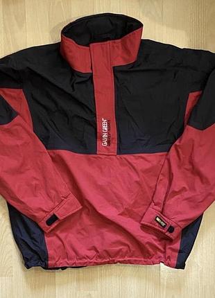 Куртка чоловіча gore-tex анорак, чорно-червона