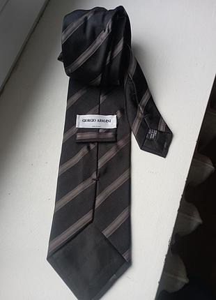 Краватка чоловіча giorgio armani шовкова у смужку