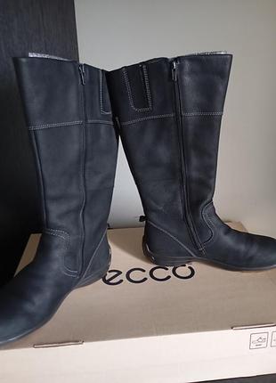 Высокие кожаные сапоги ecco с мембраной gore-tex 6