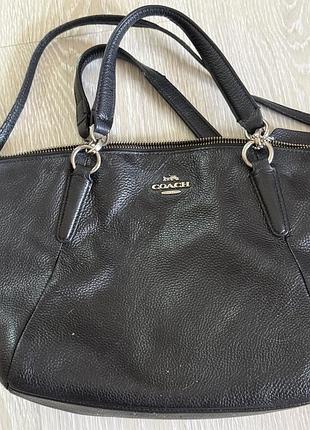 Крос-боді для жінок coach чорна шкіряна