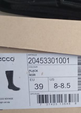 Высокие кожаные сапоги ecco с мембраной gore-tex 9