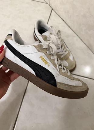 Кросівки жіночі puma білі, чорні, бежеві, розмір 38.5