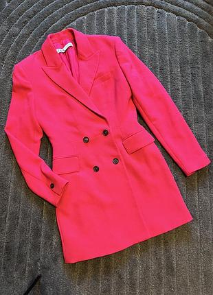 Коротка сукня жіноча zara плаття-піджак малинова