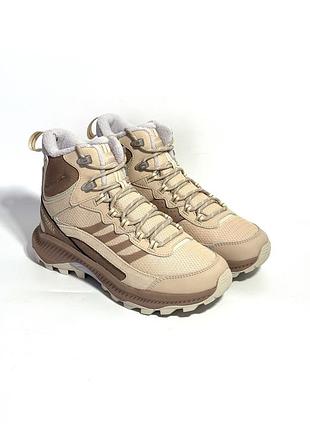 Оригінал трекінгові черевики жіночі черевики для трекінгу merrell speed strike 2 thermo mid wp j038766 оригинал мерели бежеві ботінки для трекінгу
