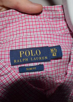 Рубашка polo ralph lauren новые коллекции в клетку слим фит3 фото