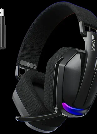 Бездротова ігрова гарнітура eksa g19 bt 2.4 рр.ц з rgb-підсвіткою, 4-в-1
