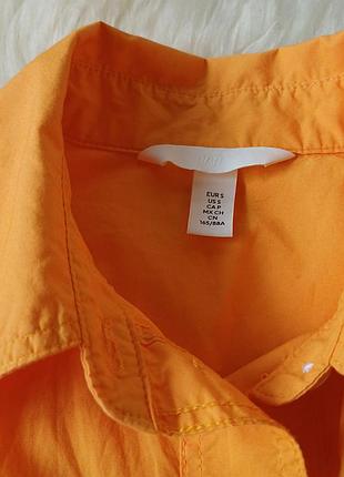 Яскрава помаранчева сорочка оверсайз h&amp;m 5