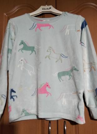 Флисовый свитшот/кофта для девочки, размер 122(6-7 лет),от m&amp;s