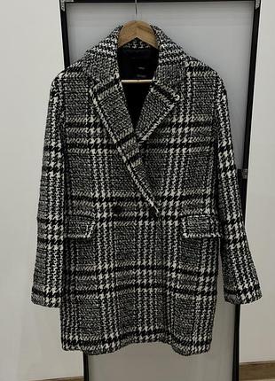 Жіноче пальто mango outerwear capsule в клітинку