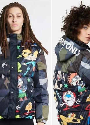 Чоловічий пуховик members only x nickelodeon mash puffer jacket різнокольоровий