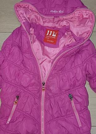 Куртка для дівчинки jjl рожева 110-116 см