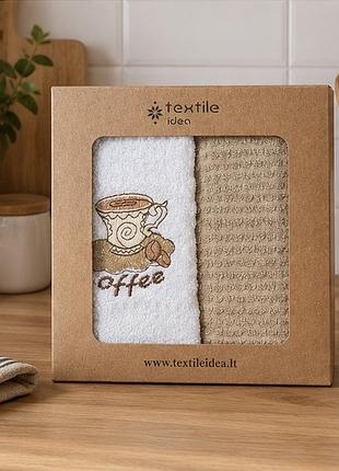Комплект кухонних рушників textile idea coffee