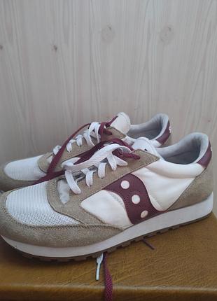 Кросівки чоловічі saucony білі з бордовим 44.5