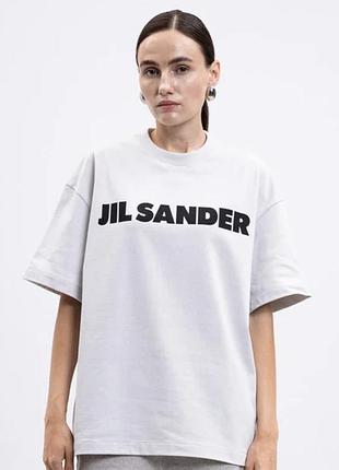 Футболка жіноча jil sander з логотипом, біла