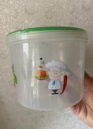 Контейнер пластиковий для зберігання їжи, судочок, для продуктів