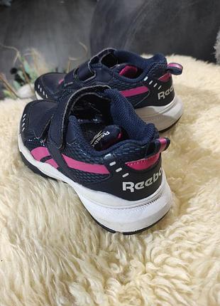 Кросівки для дівчинки reebok сині на липучках, довжина устілки 17.5 см