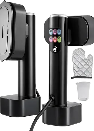 Мини-паровой утюг huiplus 1300 вт, 2-в-1, 190 мл, 6 режимов, led-дисплей