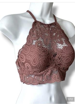 Бюстгальтер жіночий victoria's secret pink мереживний ліловий