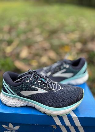 Кросівки жіночі brooks ghost сині з бірюзовими елементами