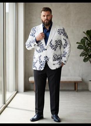 Сатиновий чоловічий піджак fashion великого розміру