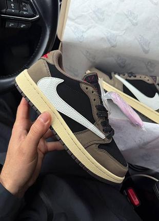 Кросівки travis scott x air jordan 1 low «mocha »