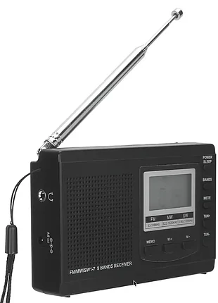 Портативне радіо hrd-310 fm/mw/sw з цифровим годинником і роз'ємом 3,5 мм