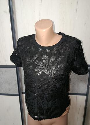 Блуза в паетки only