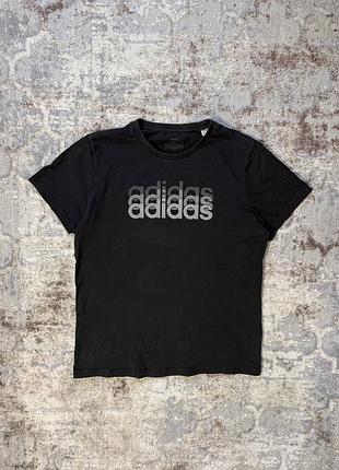 Футболка чоловіча adidas чорна бавовняна розмір m