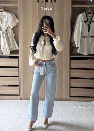 Джинси жіночі zara slim блакитні