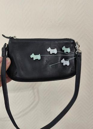 Radley шкіряна чорна міні-сумочка