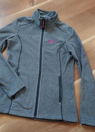 Флісова кофта толстовка на блискавці від jack wolfskin