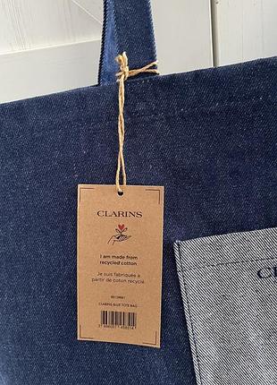 Джинсова сумка шопер clarins💙 2
