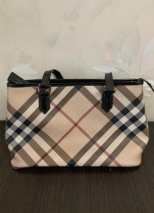Сумка жіноча burberry у клітинку, бежева