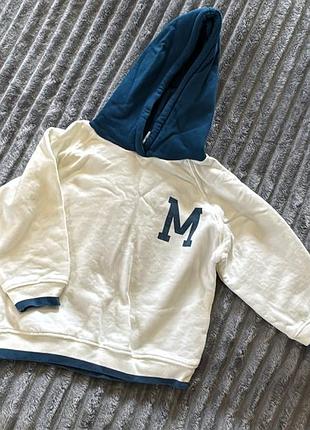 Реглан для хлопчика zara молочний з синім